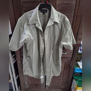 Croft & Barrow Men's Cotton Casual Shirt 16 1/2 Clay Button Up Short Sleeve